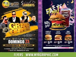 2,500 Flyers - 4" x12" - 4/4 14 PTS. UV