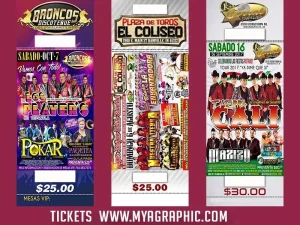 1,080 numbered Tickets for any Event 2" x 6"