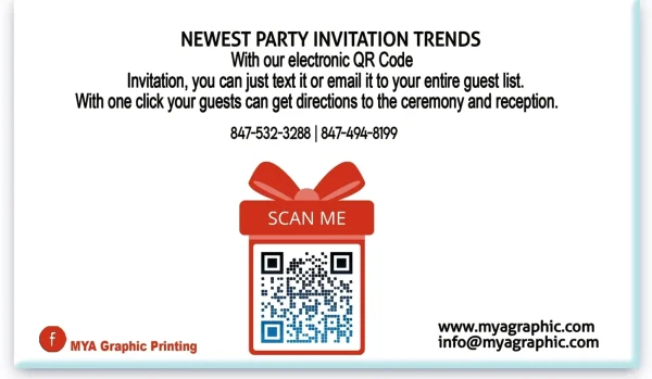 QR Code Electronic Invitation - MYA Graphic