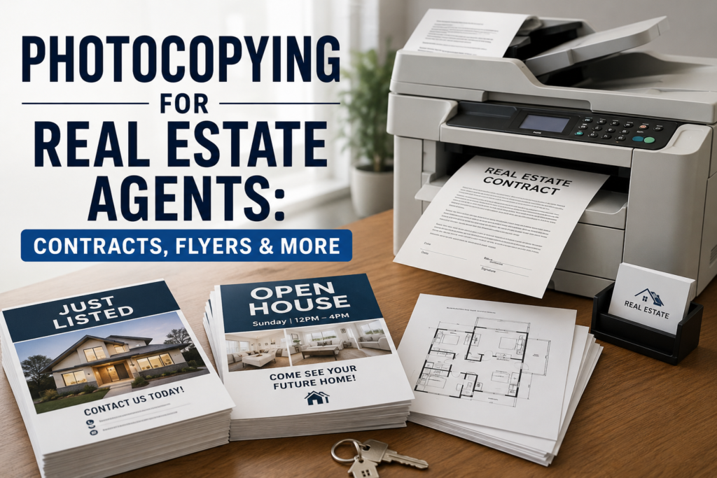 Photocopying for Real Estate Agents Contracts, Flyers & More